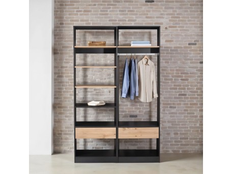 SYSTEM ΝΤΟΥΛΑΠΑ ΜΑΥΡΟ SONOMA 63x45x200cm