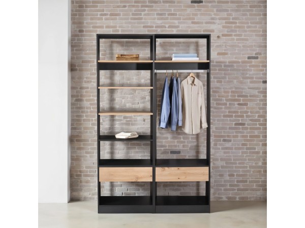 SYSTEM ΝΤΟΥΛΑΠΑ ΜΑΥΡΟ SONOMA 63x45x200cm SYSTEM ΝΤΟΥΛΑΠΑ ΜΑΥΡΟ SONOMA 63x45x200cm