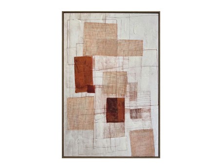 LINEE ΠΙΝΑΚΑΣ ΔΙΑΚΟΣΜΗΤΙΚΟΣ ΜΕ ΚΟΡΝΙΖΑ 80x120x4cm ΚΑΜΒΑΣ ΕΚΑΙ ΓΚΡΙ ΑΝΟΙΧΤΟ ΞΥΛΟ