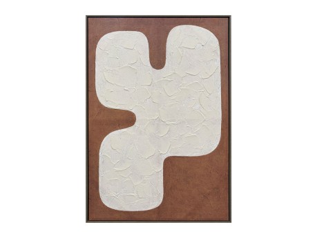 KAKTUS ΠΙΝΑΚΑΣ ΔΙΑΚΟΣΜΗΤΙΚΟΣ ΜΕ ΚΟΡΝΙΖΑ 80x120x4cm ΚΑΜΒΑΣ ΜΠΕΖ ΚΑΦΕ ΑΝΟΙΧΤΟ ΞΥΛΟ