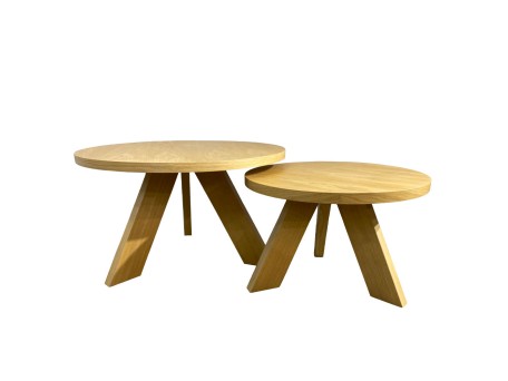 TAVOLA COFFEE TABLE SET 2ΤΕΜ 80x80x47cm
