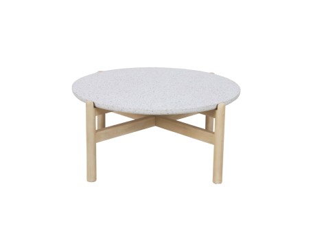 TERRAZZO COFFEE TABLE TERRAZZO ΦΥΣΙΚΟ ΑΝΟΙΧΤΟ 84.4x84.4x37cm