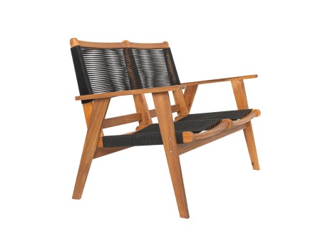 CAVO ΚΑΝΑΠΕΣ 2ΘΕΣΙΟΣ ΜΑΥΡΟ ΦΥΣΙΚΟ 120x72x85cm