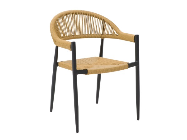 MEZZA LUNA ΚΑΡΕΚΛΑ ΦΥΣΙΚΟ ΜΑΥΡΟ 56x55x78cm