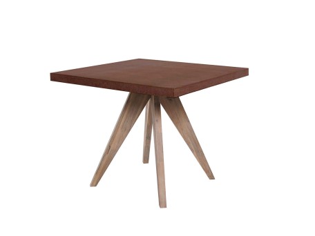 POMPEI ΤΡΑΠΕΖΙ RUST RED 90x90x74.5