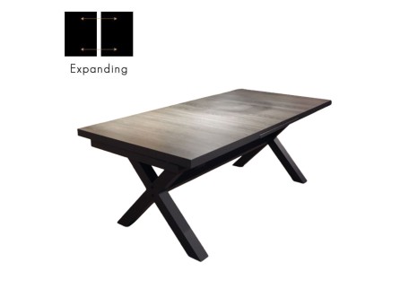 SORPRESA ΤΡΑΠΕΖΙ ΕΠΕΚΤΕΙΝΟΜΕΝΟ-Η ΓΚΡΙ ΓΚΡΙ ΣΚΟΥΡΟ 202x101x77cm