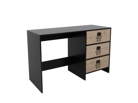 BLACKLY SLOT ΓΡΑΦΕΙΟ 3ΣΥΡΤΑΡΙΑ ΜΑΥΡΟ OAK SONOMA DECAPE 120x48x76.5cm