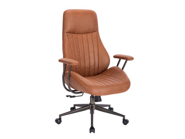 CLASS ΚΑΡΕΚΛΑ ΓΡΑΦΕΙΟΥ CAMEL GUNMETAL 71x64.5x119.5cm