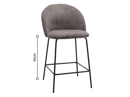 VOTSALO ΣΚΑΜΠΟ BAR ΓΚΡΙ 51.5x56x95cm