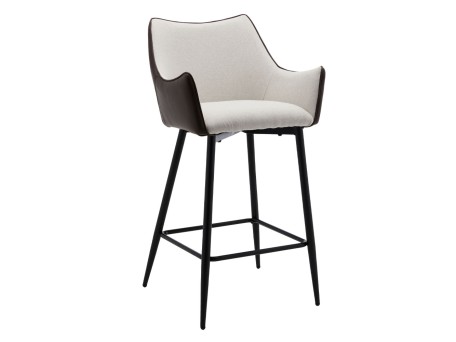 MALONE ΣΚΑΜΠΟ BAR ΓΚΡΙ ΑΝΟΙΧΤΟ ΚΑΦΕ ΣΚΟΥΡΟ 38x51x96cm