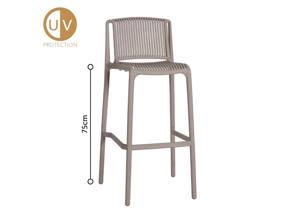 POLLY ΣΚΑΜΠΟ BAR CAPPUCCINO 42x50x100.5cm POLLY ΣΚΑΜΠΟ BAR CAPPUCCINO 42x50x100.5cm