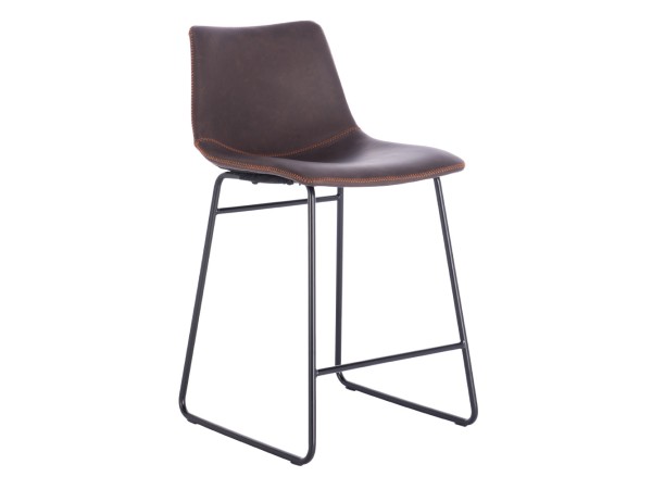 NUEVO ΣΚΑΜΠΟ BAR ΚΑΦΕ ANTIQUE WASHED ΜΑΥΡΟ 46x57.5x89