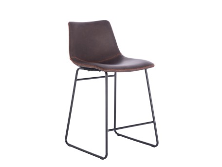 NUEVO ΣΚΑΜΠΟ BAR ΚΑΦΕ ANTIQUE WASHED ΜΑΥΡΟ 46x57.5x89cm