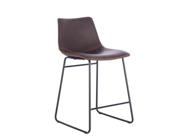 NUEVO ΣΚΑΜΠΟ BAR ΚΑΦΕ ANTIQUE WASHED ΜΑΥΡΟ 46x57.5x89cm