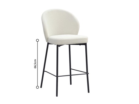 LUNE ΣΚΑΜΠΟ BAR ΛΕΥΚΟ 48x53.5x95.5cm