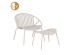 NADIN ΠΟΛΥΘΡΟΝΑ SET 2ΤΕΜ OFF WHITE 80x61.5x73cm
