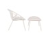 NADIN ΠΟΛΥΘΡΟΝΑ SET 2ΤΕΜ OFF WHITE 80x61.5x73cm