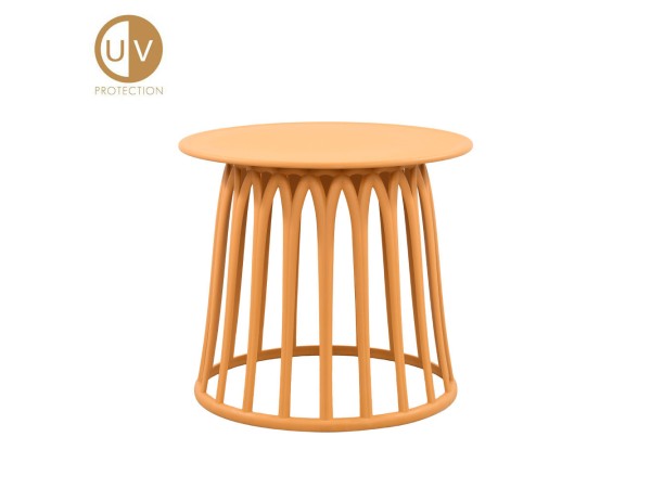 BASKET SIDE TABLE ΜΟΥΣΤΑΡΔΙ 49.5x49.5x44cm