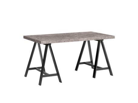 CAVALLETTO ΓΡΑΦΕΙΟ CEMENT ΜΑΥΡΟ 140x75x74