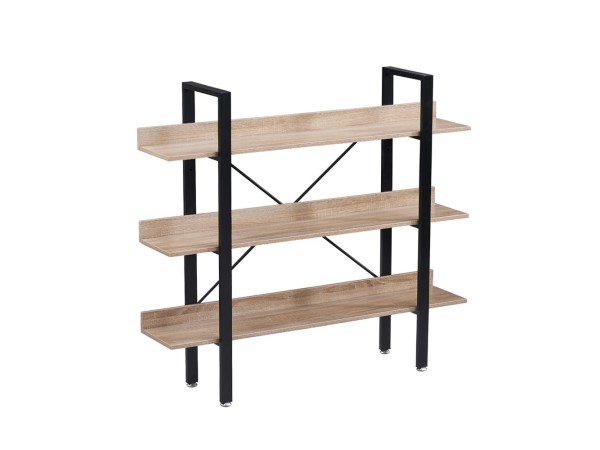 HORIZON ΒΙΒΛΙΟΘΗΚΗ 3ΡΑΦΙΑ SONOMA ΜΑΥΡΟ 120x28x106cm