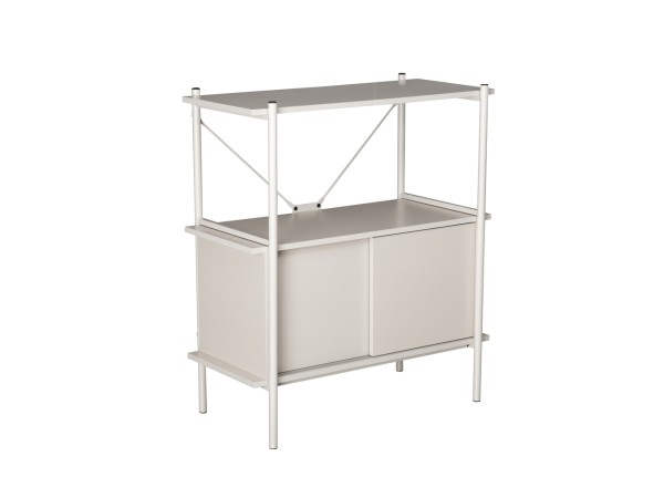 POPULAR ΒΙΒΛΙΟΘΗΚΗ CREAM 80x40x92cm