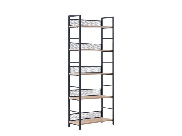 NEST ΒΙΒΛΙΟΘΗΚΗ ΦΥΣΙΚΟ ΜΑΥΡΟ 60x28x154cm NEST ΒΙΒΛΙΟΘΗΚΗ ΦΥΣΙΚΟ ΜΑΥΡΟ 60x28x154cm