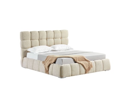PUFFY ΚΡΕΒΑΤΙ (ΓΙΑ ΣΤΡΩΜΑ 160x200cm) BEIGE 228x188x120cm