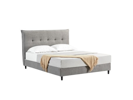 LIFE ΚΡΕΒΑΤΙ (ΓΙΑ ΣΤΡΩΜΑ 160x200cm) ΓΚΡΙ 215x171x115cm