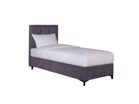 PIANO ΚΡΕΒΑΤΙ ΜΕ ΑΠΟΘΗΚ. ΧΩΡΟ (ΓΙΑ ΣΤΡΩΜΑ 90x200cm) ΓΚΡΙ 07-780 207x97x115