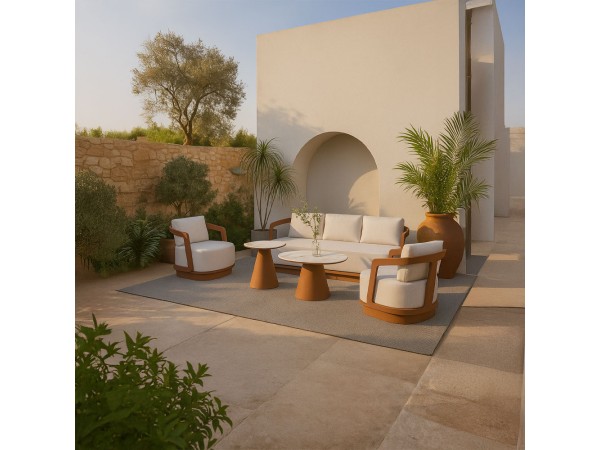 TORRE ΣΑΛΟΝΙ SET 1+2+2 TERRACOTTA 198x81x66cm TORRE ΣΑΛΟΝΙ SET 1+2+2 TERRACOTTA 198x81x66cm