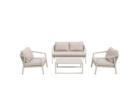 MARE ΣΑΛΟΝΙ SET 1+2+1 OFF WHITE
