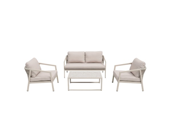 MARE ΣΑΛΟΝΙ SET 1+2+1 OFF WHITE