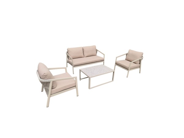 MARE ΣΑΛΟΝΙ SET 1+2+1 OFF WHITE