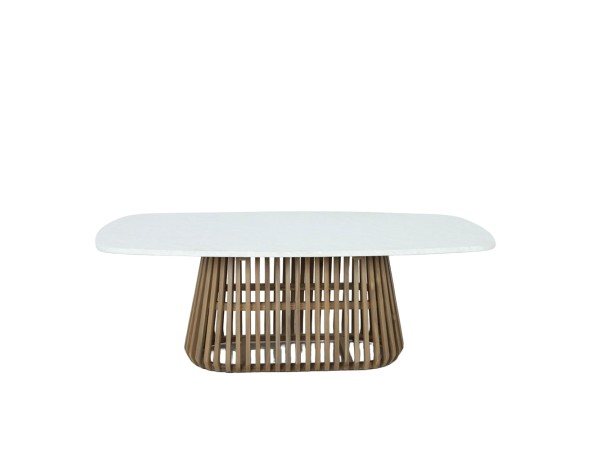 SIRACUSA ΤΡΑΠΕΖΙ ΛΕΥΚΟ 220x110x77.5cm