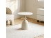 EARTH COFFEE TABLE BEIGE ΜΕ ΟΨΗ ΜΑΡΜΑΡΟΥ 50x50x54.5cm