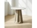 VELLUM ΤΡΑΠΕΖΙ BEIGE ΜΕ ΟΨΗ ΜΑΡΜΑΡΟΥ 80x80x76.5cm