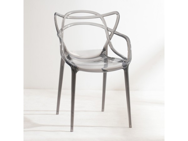 CHLOE ΚΑΡΕΚΛΑ ΔΙΑΦΑΝΟ/ΜΑΥΡΟ 54.5x55.5x83cm
