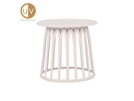 BASKET SIDE TABLE OFF WHITE 49.5x49.5x44cm