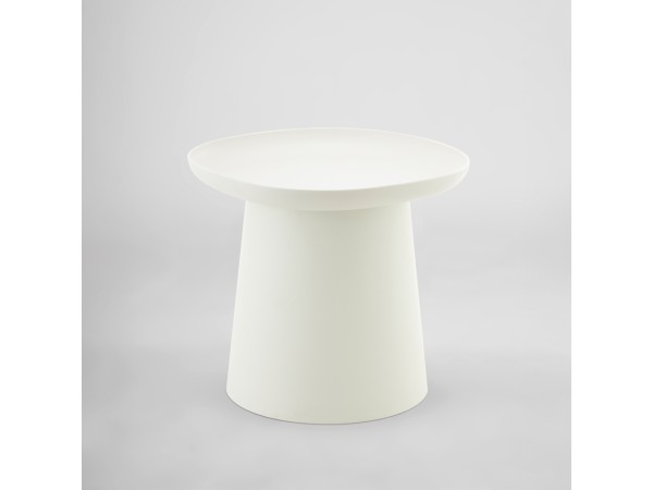 PLATE COFFEE TABLE OFF WHITE 50x50x47.5cm
