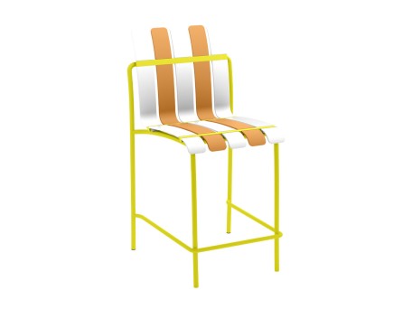 KIOSK ΣΚΑΜΠΟ BAR ΛΕΥΚΟ ΠΟΡΤΟΚΑΛΙ 54x40.5x110cm