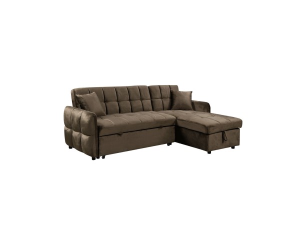 CROSSOVER ΚΑΝΑΠΕΣ ΚΡΕΒΑΤΙ ΓΩΝΙΑ ΑΝΑΣΤΡΕΨΙΜΗ COFFEE 213x145x83cm