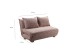 FUTON ΚΑΝΑΠΕΣ ΚΡΕΒΑΤΙ 2ΘΕΣΙΟΣ ΑΝΑΔΙΠΛΟΥΜΕΝΟΣ TERRACOTTA BEIGE ΜΕ PATTERN 141x87x76cm