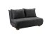 FUTON ΚΑΝΑΠΕΣ ΚΡΕΒΑΤΙ 2ΘΕΣΙΟΣ ΑΝΑΔΙΠΛΟΥΜΕΝΟΣ ΓΚΡΙ ΜΑΥΡΟ ΜΕ PATTERN 141x87x76cm