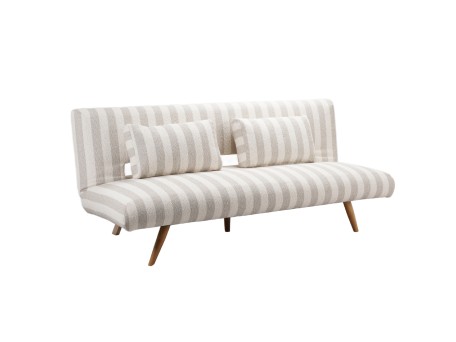 LA SPEZIA ΚΑΝΑΠΕΣ ΚΡΕΒΑΤΙ 3ΘΕΣΙΟΣ OFF WHITE BEIGE 188x81x88cm