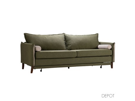 COMMODO ΚΑΝΑΠΕΣ ΚΡΕΒΑΤΙ 3ΘΕΣΙΟΣ ΛΑΔΙ NEVE 39 ΓΚΡΙ NEVE 80 230x81x88cm
