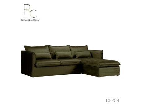 ONE ONLY ΚΑΝΑΠΕΣ ΓΩΝΙΑ ΔΕΞΙΑ ΛΑΔΙ 258x180x90cm