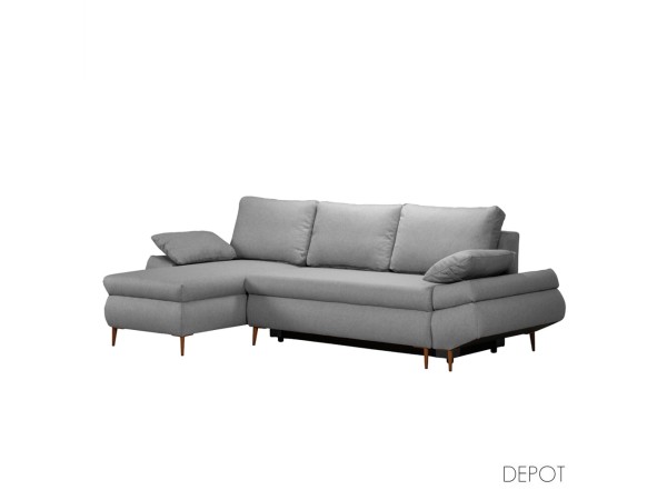 JACOB ΚΑΝΑΠΕΣ ΚΡΕΒΑΤΙ ΓΩΝΙΑ ΑΡΙΣΤΕΡΗ ΓΚΡΙ NEVE 83 264x154x84.7cm