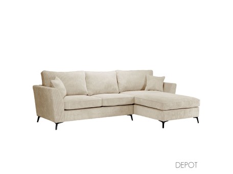 BOEL ΚΑΝΑΠΕΣ ΓΩΝΙΑ ΔΕΞΙΑ BEIGE LINCOLN 03 280x170x92cm