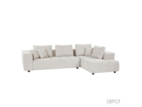 TOMOS ΚΑΝΑΠΕΣ ΓΩΝΙΑ ΔΕΞΙΑ BEIGE LEGASY 15 298x200x85cm