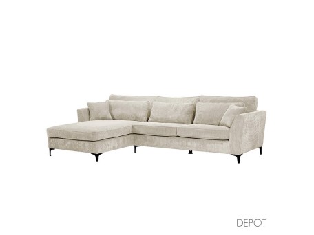 FOREVER ΚΑΝΑΠΕΣ ΓΩΝΙΑ ΑΡΙΣΤΕΡΗ BEIGE LINCOLN 03 316x185x92cm